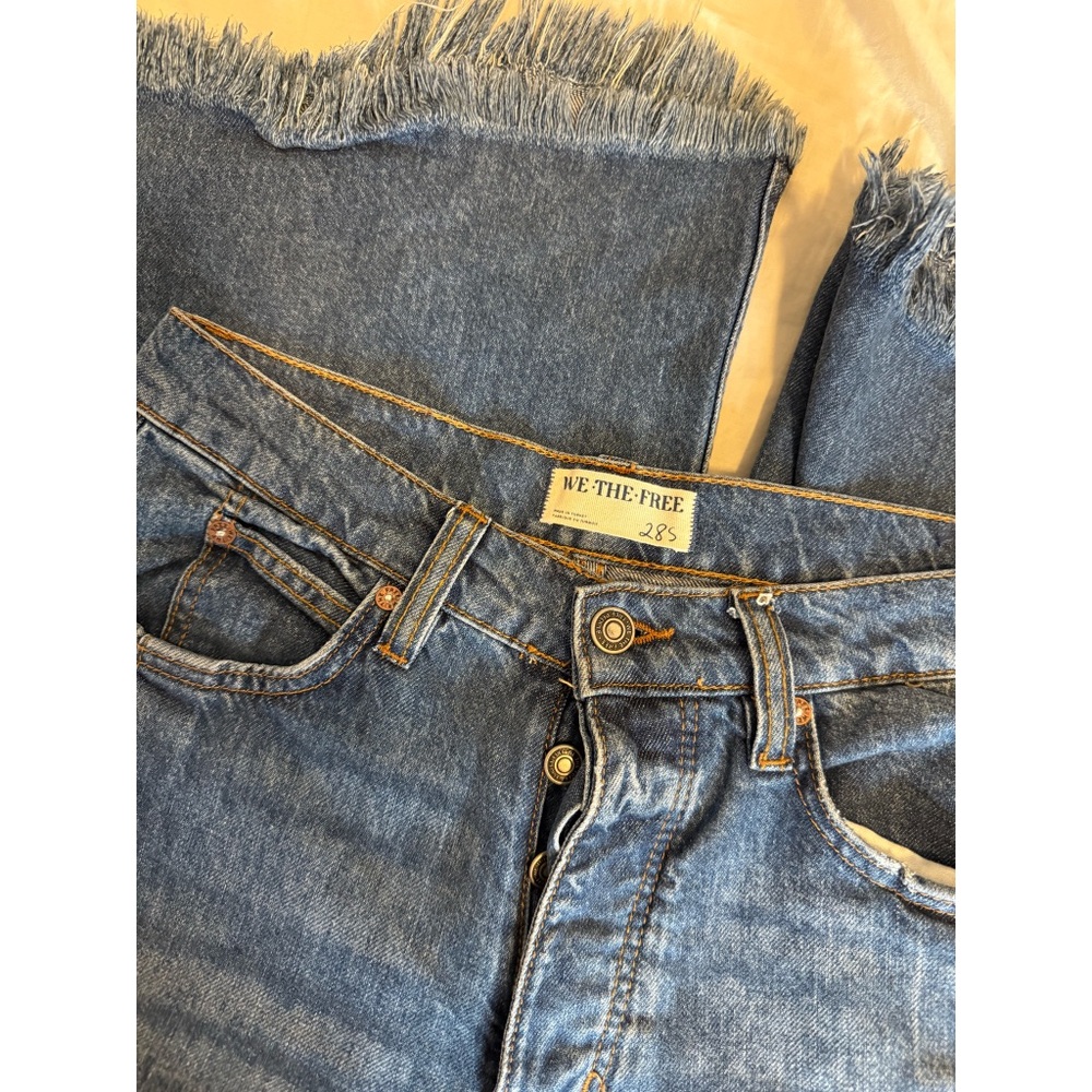 We The Free Blue Wide Leg Jeans - Picture 2 of 4